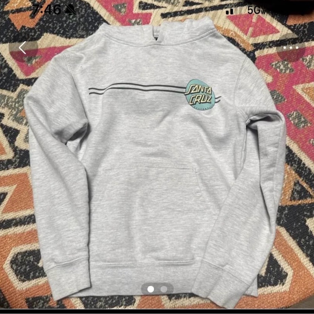 Santa Cruz Skateboards Gray Sweatshirt youth medium (8-10)